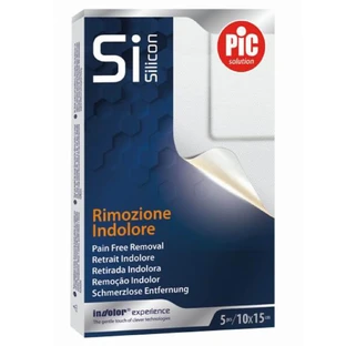 Pic Silicona 10x15cm 5pcs Estéril Autoadhesiva Indolora Gasa Removedora