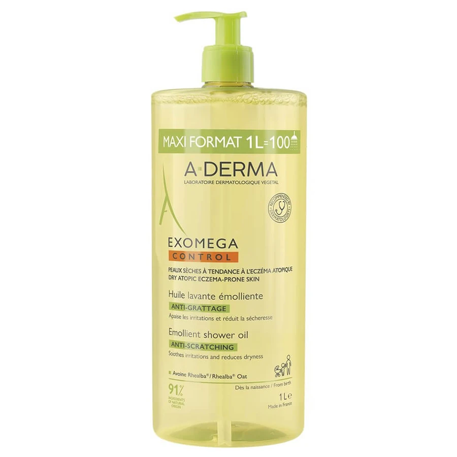 A-Derma Exomega Control Huile Lavante Emolliente 1Lt