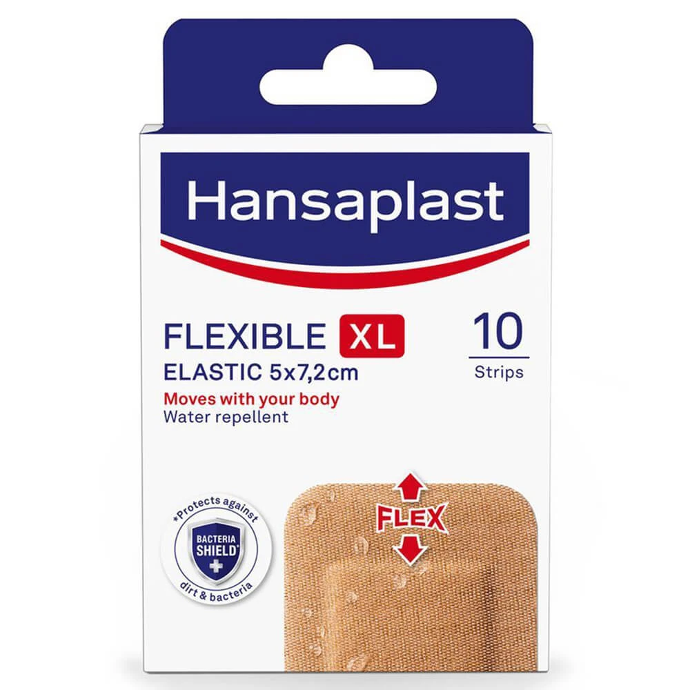 Hansaplast Flexible XL Strips Elastic Patches 5x7,2cm 10pcs