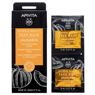 Apivita Express Beauty Gezichtsmasker voor ontgifting met pompoen 2x8ml