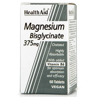 Health aid Magnésium Bisglycinate 375mg 60tabs