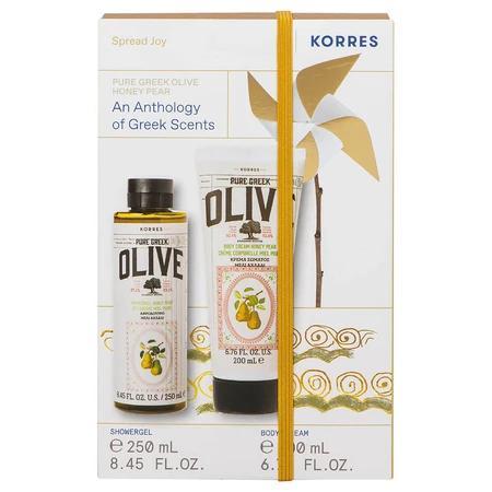 Korres promoverpakking Honing peer douchegel 250ml & bodymilk 200ml