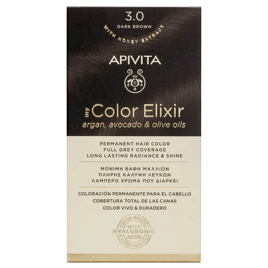 Apivita My Color Elixir Permanent Hair Color N3.0 Dark Brown