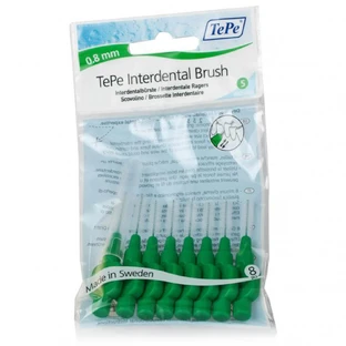 TePe Medium 0,8 mm Medium Bürsten Grün 8St.