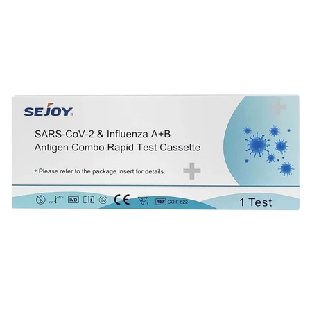 Sejoy SARS-CoV-2 & Influenza A+B Antigen Combo Rapid Test 1pc