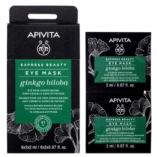 Apivita Express Beauty Eye Mask For Black Circles & Bags With Ginkgo Biloba 2x2ml