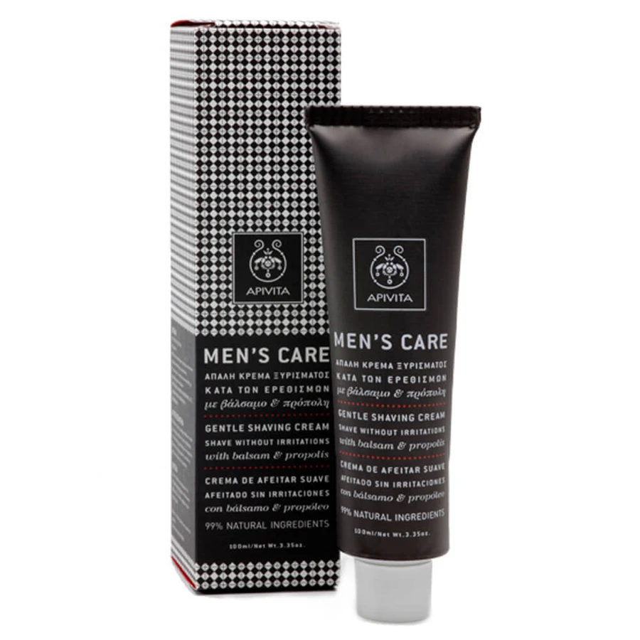 Apivita Gentle Shaving Cream Against Irritations With Balm & Propolis 100ml