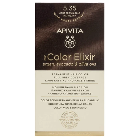 Apivita My Color Elixir Tinte Permanente N5,35 Castaño claro miel caoba