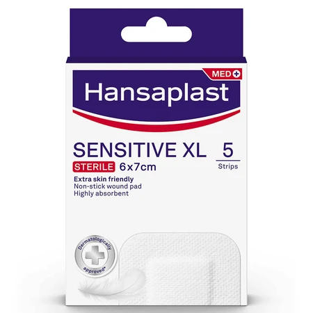 Hansaplast Med+ Sensitive XL Sterile 6x7cm 5pcs