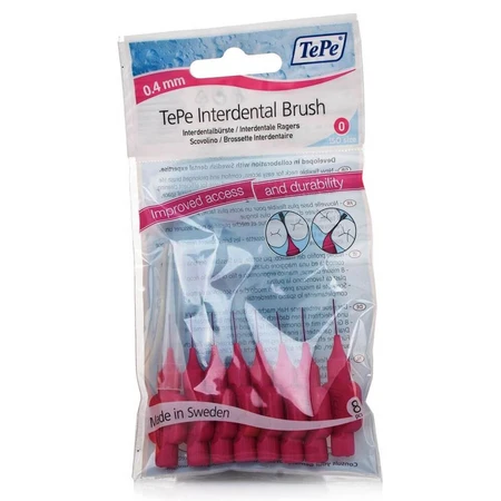 TePe Intermediate Pinsel XXXX-Fein 0,4 mm Fuchsia 8St.