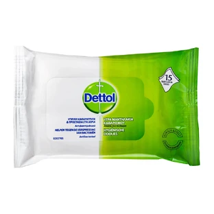 Dettol Liquid Antibacterial Wipes 15pcs