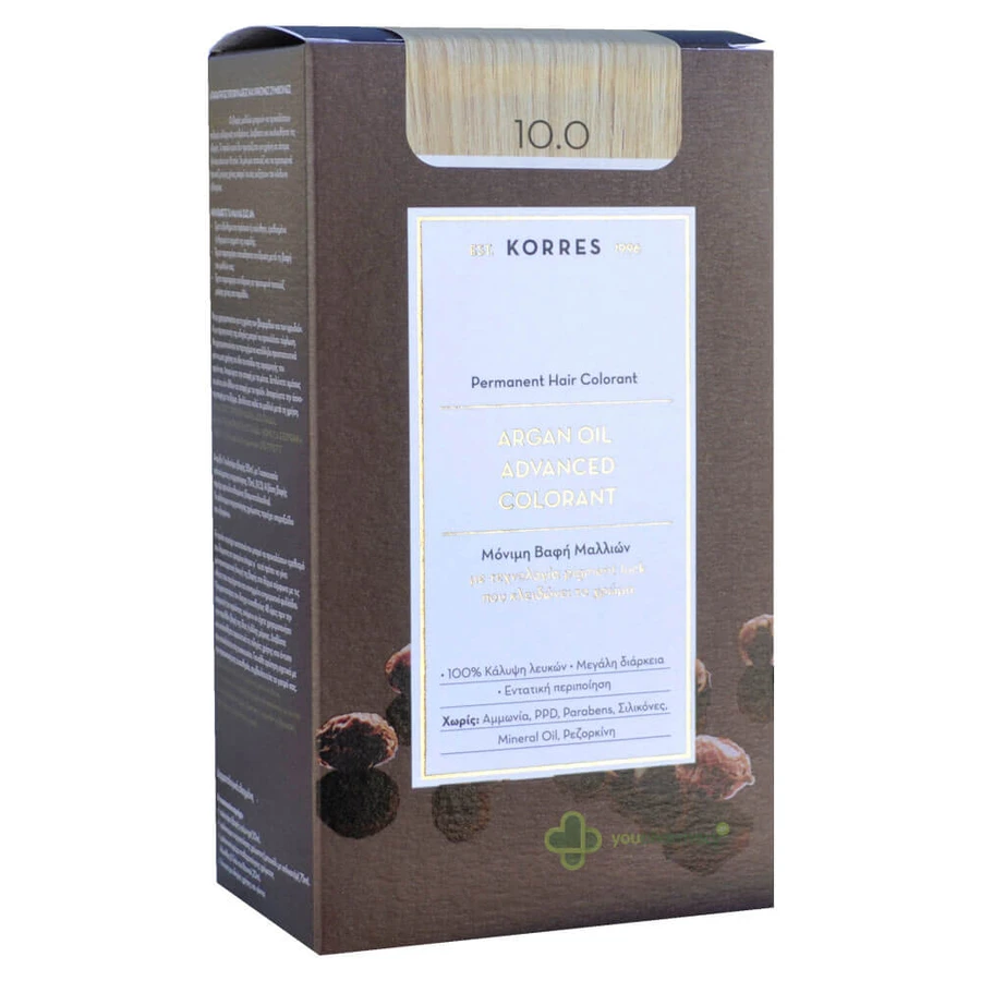 Korres Argan Oil Advanced Colorant N 10.0 Platinum Blonde Natural