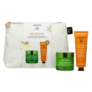 Apivita Promo Pack Bee Radiant Cream for Signs of Ageing & Restful Face 50ml with FREE Face Mask Orange 50ml