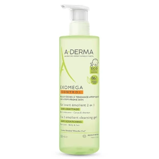 A-Derma Exomega Control Gel Lavant Emollient 2en1 500ml