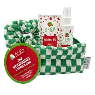 Aloe+ Colors The Kourabies Cosmetic Bag with Hair & Body Mist 150ml, Body Butter 100ml & Scrunchie