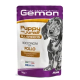 GEMON All Breeds Puppy and Junior, XS-XL, Chicken, sachet grain-free wet food for junior dogs, (in aspic), 100g