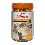 INABA Churu Varieties, Pollo, cubo, sin cereales recompensa gatos tubo, (puré), 700g