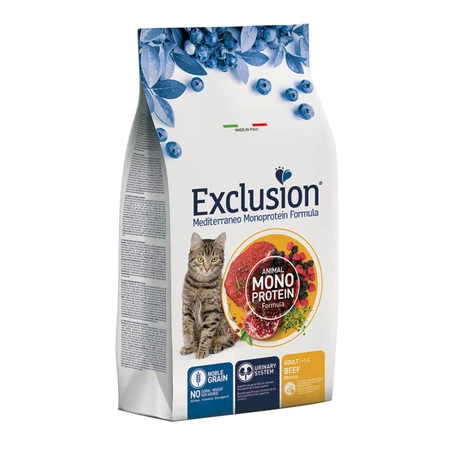 EXCLUSION Mediterraneo Mediterraneo Monoprotein, Beef, single protein dry cat food, 1.5kg