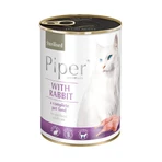 PIPER Animals Sterilized, Rabbit, canned wet, grain-free food for sterilized cats, (in aspic), 400g