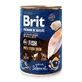 BRIT Premium by Nature, XS-XL, Pescado y Piel de Pescado, comida húmeda en lata sin cereales para perros, (en su propio jugo), 400g