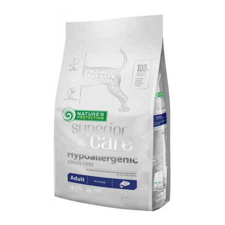 NATURES PROTECTION Superior Care Hypoallergenic, Salmon, grain-free dry food for dogs with digestive and dermatological conditions, 1.5kg