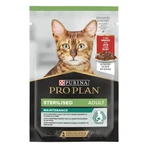 PURINA Pro Plan Sterilized Onderhoud, Rundvlees, zakje natvoer voor gesteriliseerde katten, (in saus), 85g