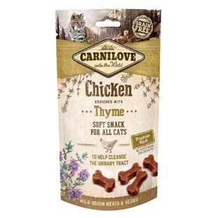 CARNILOVE Semi Moist Snack, Chicken with Thyme, cereal-free functional rewards for cats, urinary sensitivities, 50g