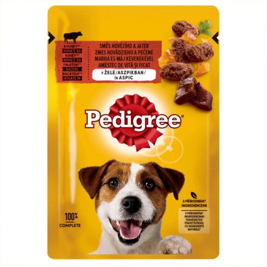 PEDIGREE, XS-XL, Boeuf, sachet de nourriture humide pour chiens, (en aspic), 100g