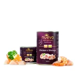 NUEVO, Chicken and Shrimps, canned grain-free moist cat food, capricious appetite, (pate), 400g