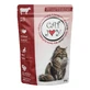 CAT JOY, Rundvlees, zakje nat kattenvoer, (in saus), 85g