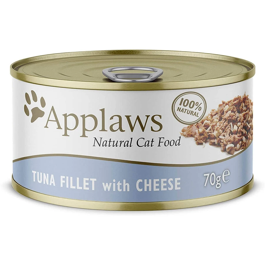 APPLAWS, Tuna Fillet and Cheese, canned wet cat food, (in soup), 70g