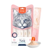 WANPY Creamy Treat, Tuna and Shrimps, cat reward bag, (puree), 70g