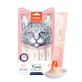 WANPY Creamy Treat, Thunfisch und Shrimps, Belohnungsbeutel für Katzen, (Püree), 70g