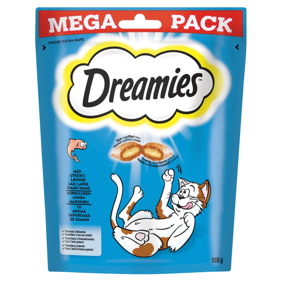 DREAMIES, Zalm, zakje voor katten, 180g