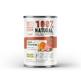 FRESH FARM Grof, XS-XL, Rundvlees en pompoen, graanvrij hondenvoer in blik, (pate), 400g