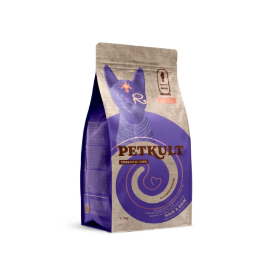 PETKULT Probiotic Care Hair & Skin, Salmon and Trout, dry cereal-free cat food, skin & fur, digestive system, 2kg