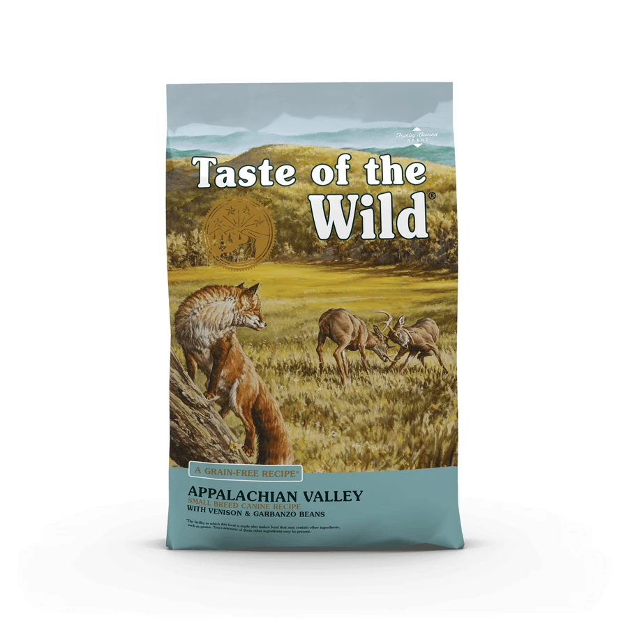TASTE OF THE WILD Appalachian Valley Small Breed XS-M, Hunted and Honey, pienso sin cereales para perros, 2kg