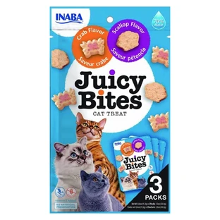 INABA Juicy Bites, Clams and Crab, cereal-free reward sachet for cats, 33.9g