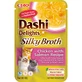 INABA Churu Dashi Delicias Caldo Sedoso, Pollo y Salmón, bolsita comida húmeda para gatos sin cereales, (topping), 40g