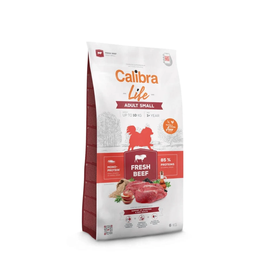 CALIBRA Life Adult Small Small Fresh Beef, XS-S, Beef, single protein dry food for dogs, 1.5kg
