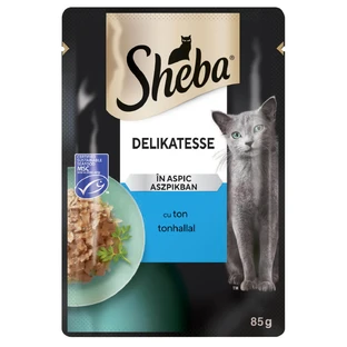 SHEBA Delicatessen, Thon, sachet de nourriture humide pour chats, (en aspic), 85g