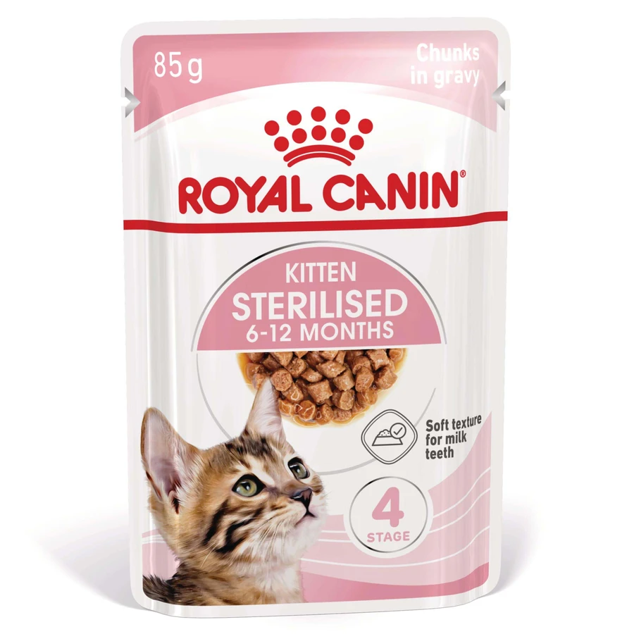 ROYAL CANIN Kitten Sterilized natvoer voor jonge gesteriliseerde katten (in saus), 85g