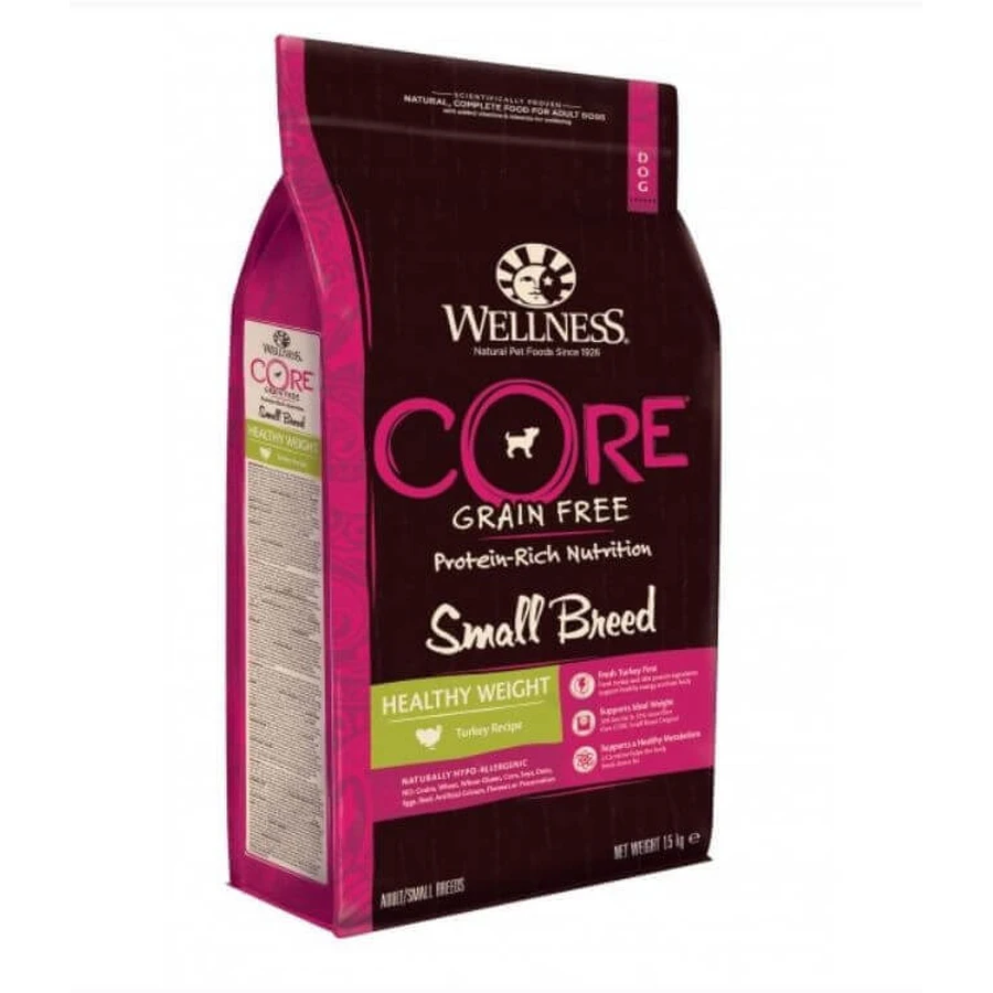 Wellness Core Klein Ras, Gezond Gewicht, Kalkoen,1.5kg