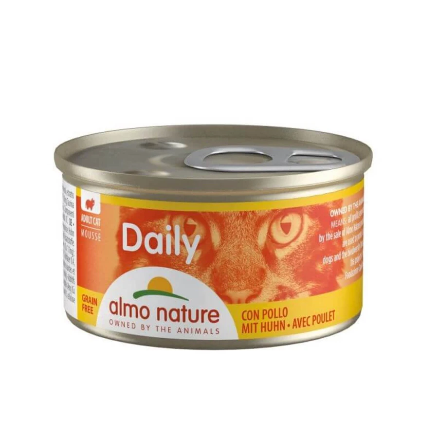 ALMO NATURE Daily Cat, Chicken, canned grain-free moist cat food, (pate), 85g