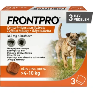 FRONTPRO, external deworming dogs, M(4 - 10kg), chewable tablets, 28mg x 3pcs