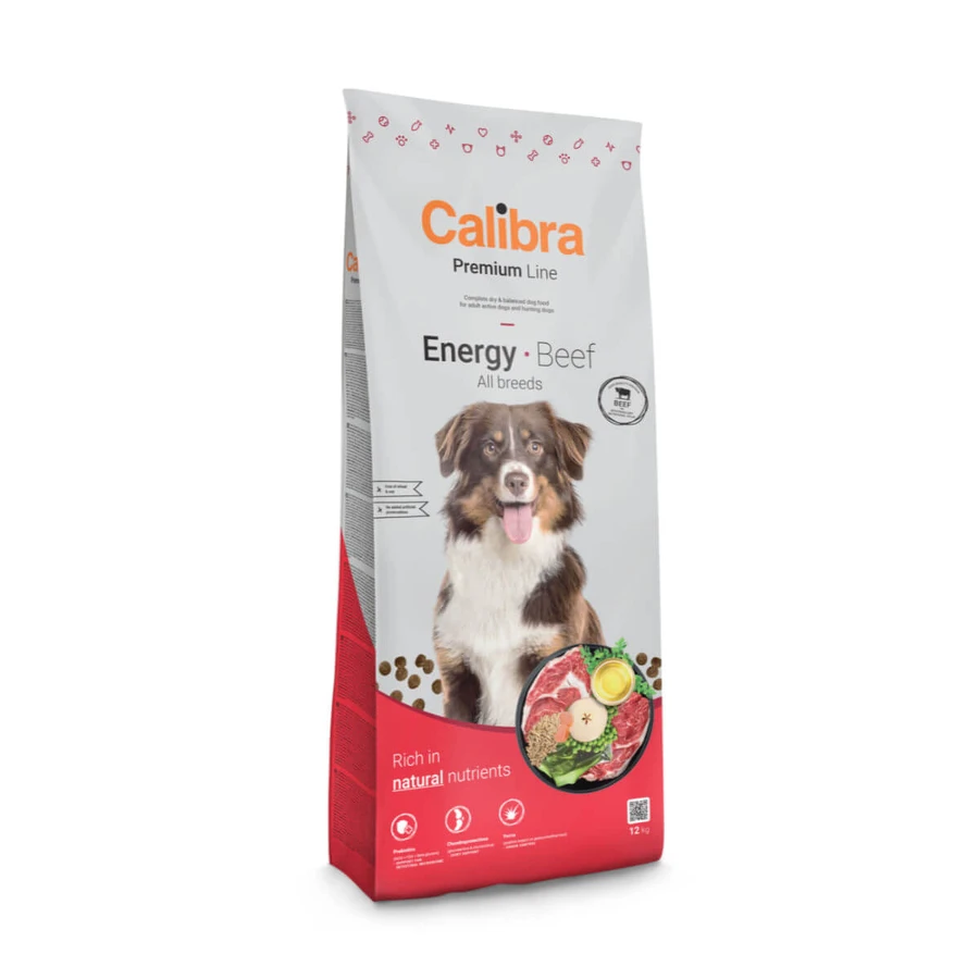 CALIBRA Premium Line Energy, XS-XL, Buey, alimento seco para perros, actividad intensa, 3kg
