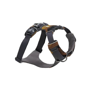 RUFFWEAR Front Rage Moonlight Mountains Moonlight Mountains, Doppelgeschirr (Brust&Rücken) Hundetraining, verstellbar, reflektierend, braun und grau, M(69-81cm)