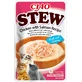 INABA Ciao Guiso, Salmón y Pollo, sobre de comida húmeda para gatos sin cereales, (en salsa), 40g