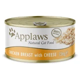APPLAWS, Pechuga de pollo y queso, comida húmeda en lata, (en sopa), 156g