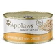 APPLAWS, Kipfilet en Kaas, nat kattenvoer in blik, (in soep), 156g